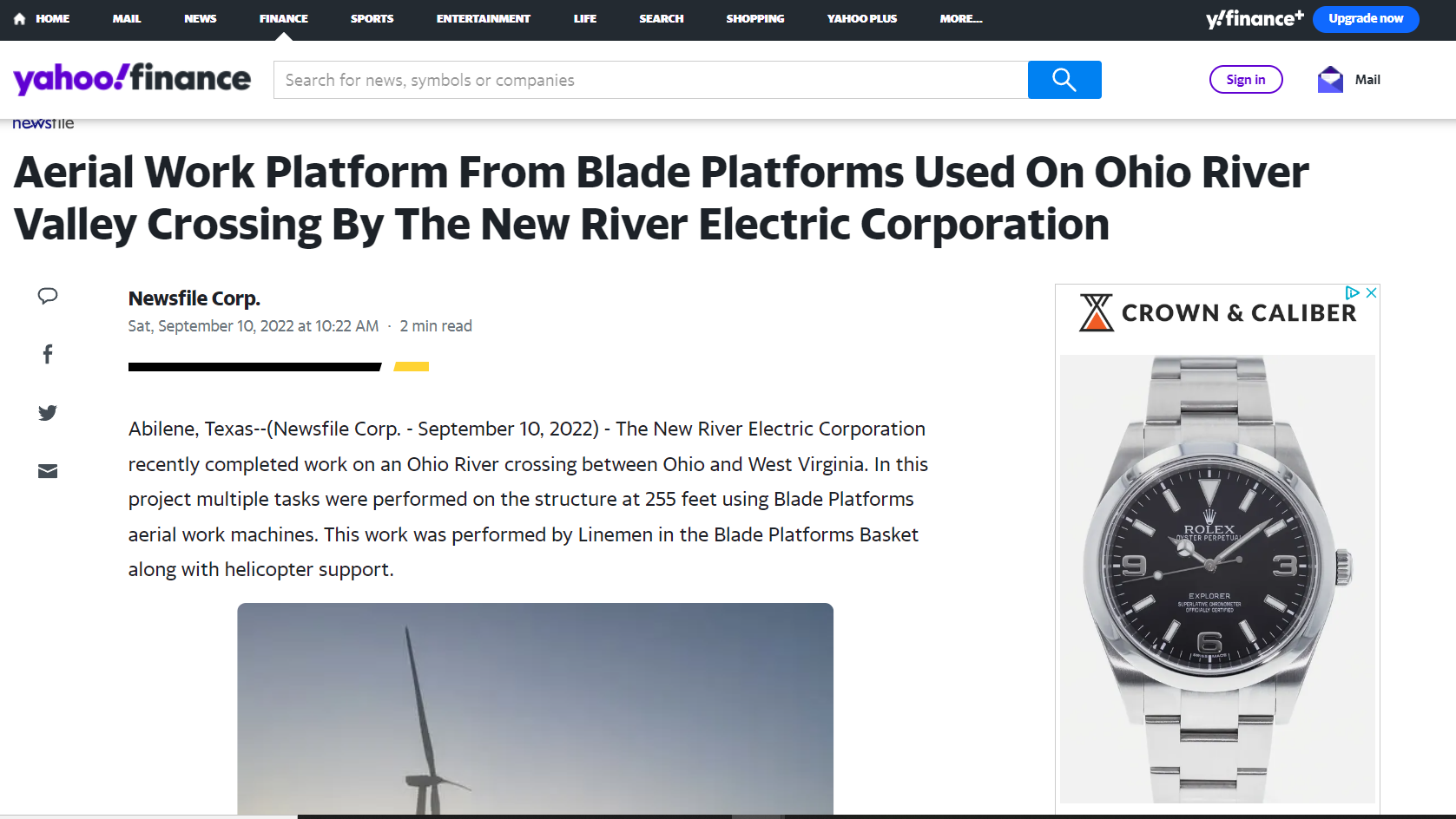 Yahoo Finance Blade Platforms